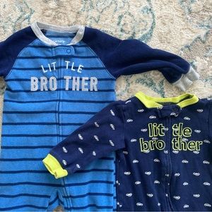 Carter “Little Brother” PJ Bundle - Long sleeve onesie